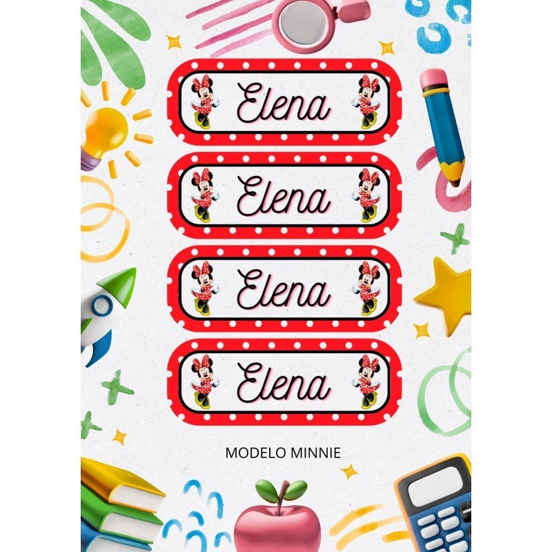 ETIQUETAS ESCOLARES LIBROS Y ROPA