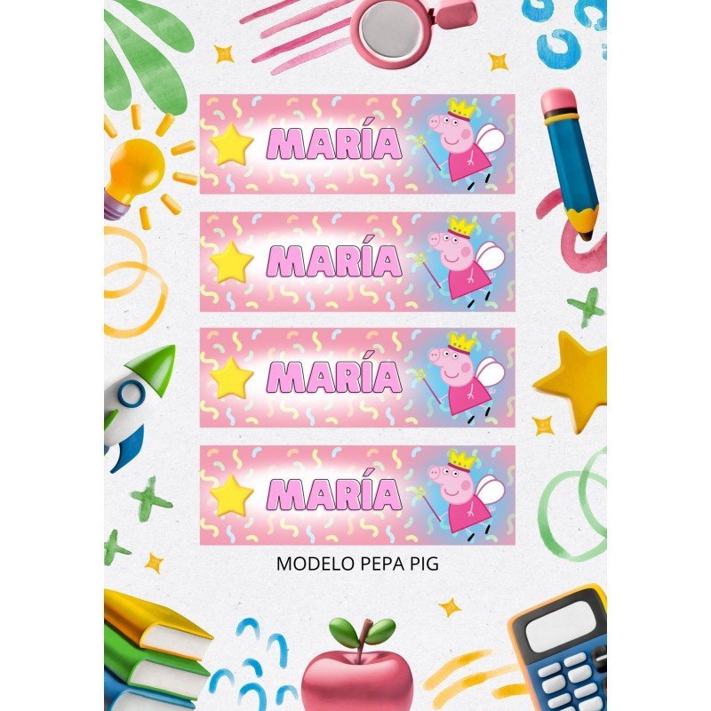 ETIQUETAS ESCOLARES LIBROS Y ROPA