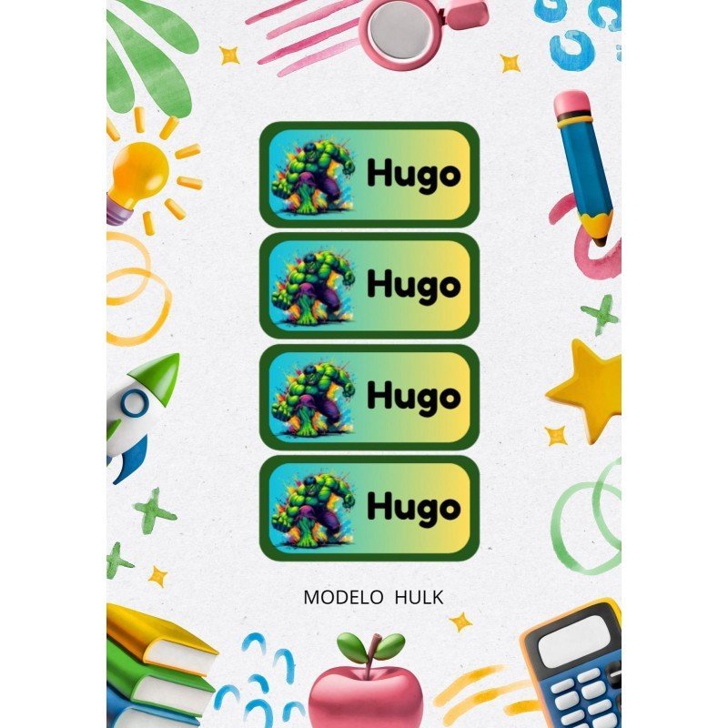 ETIQUETAS ESCOLARES LIBROS Y ROPA