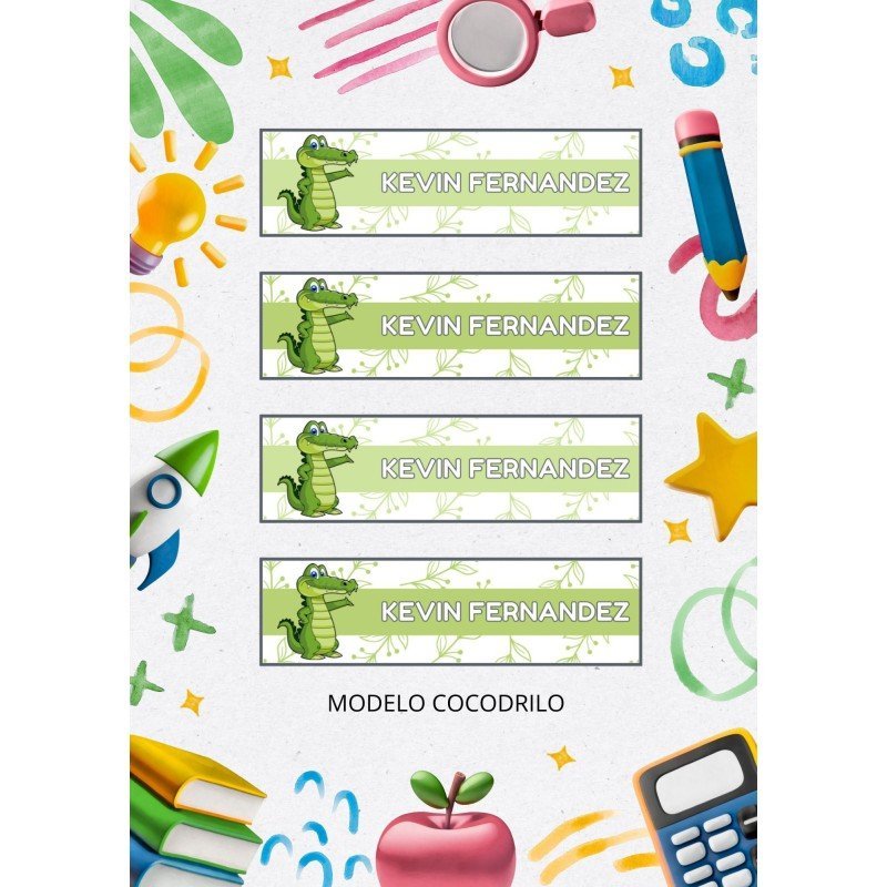 ETIQUETAS ESCOLARES LIBROS Y ROPA