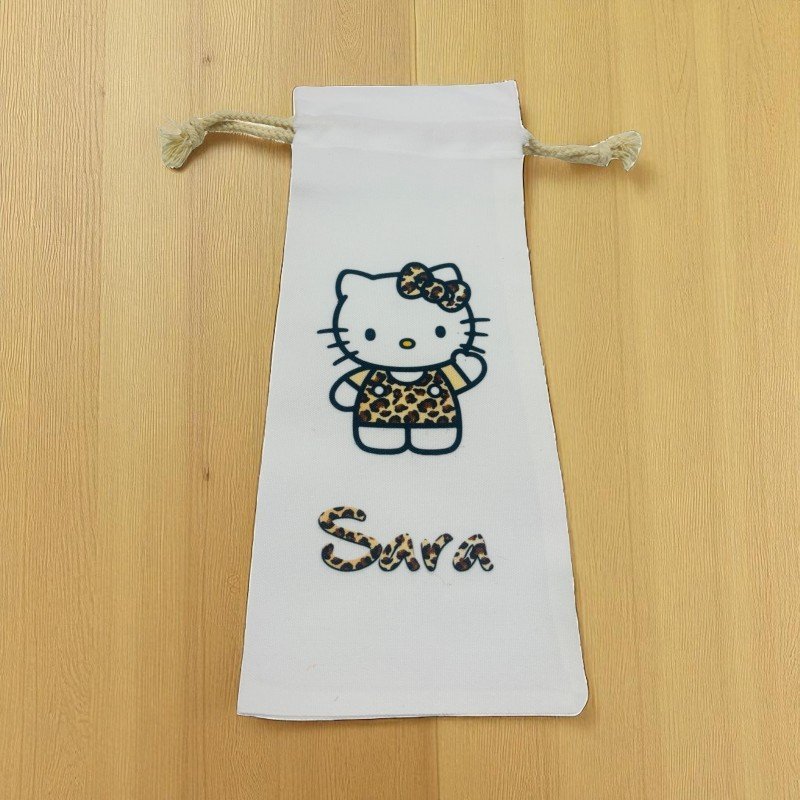 BOTELLA ASA SILICONA HELLO KITTY LEOPARDO + BOLSA