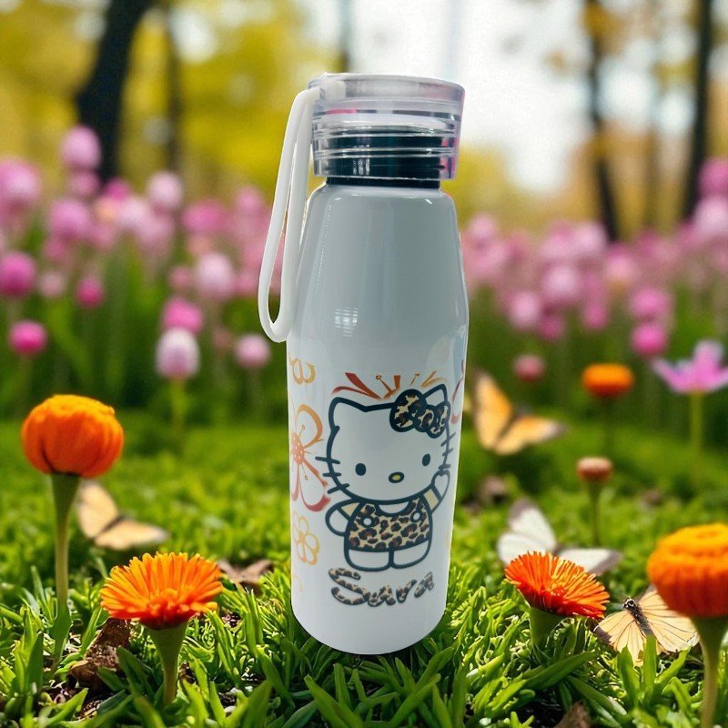 BOTELLA ASA SILICONA HELLO KITTY LEOPARDO + BOLSA