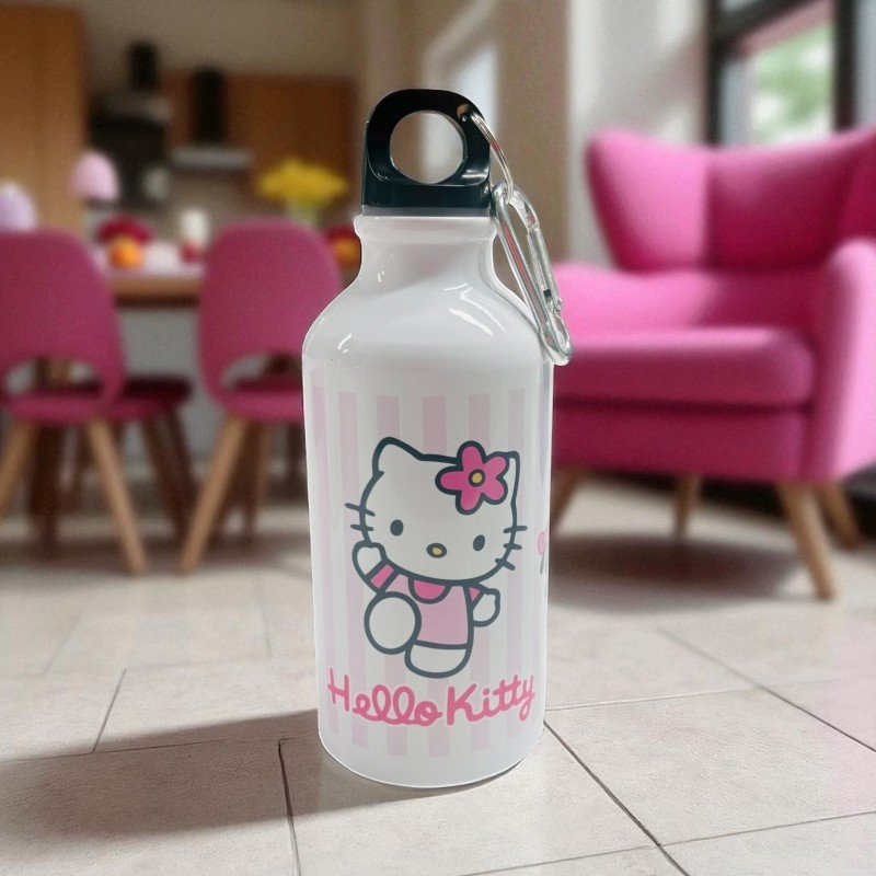 BOTELLA MOSQUETÓN HELLO KITTY
