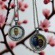 CADENA Y MEDALLA GIRATORIA CON BRILLANTES