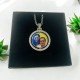 CADENA Y MEDALLA GIRATORIA CON BRILLANTES