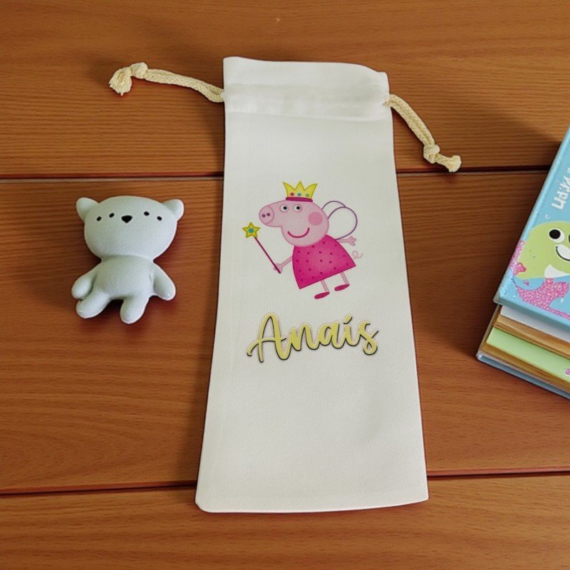 BOTELLA ASA SILICONA PEPPA PIG + BOLSA