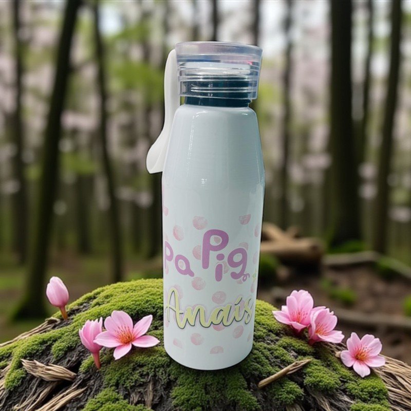 BOTELLA ASA DE SILICONA PEPPA PIG