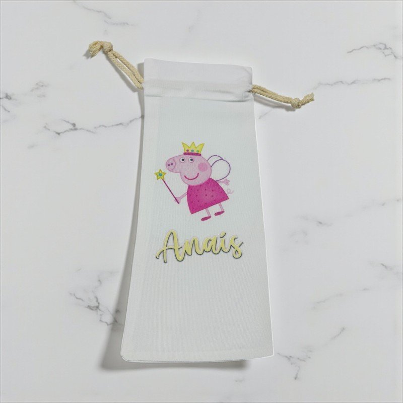 BOTELLA ASA SILICONA PEPPA PIG + BOLSA