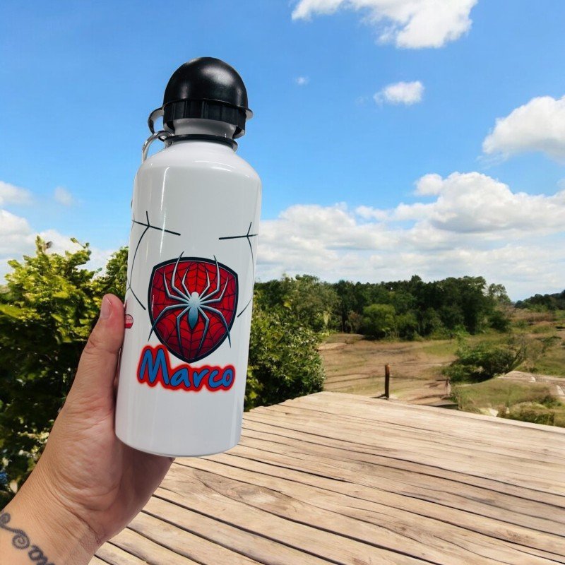 BOTELLA DOBLE TAPÓN SPIDERMAN