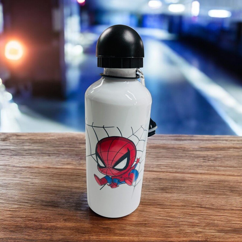 BOTELLA DOBLE TAPÓN SPIDERMAN