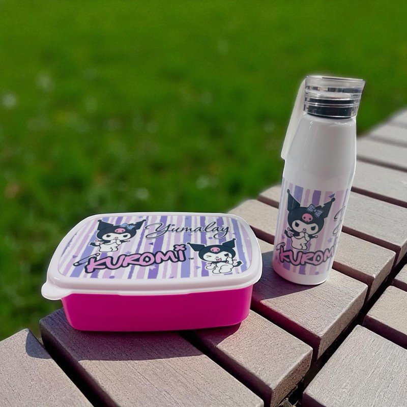 PACK FIAMBRERA + BOTELLA ASA DE SILICONA KUROMI