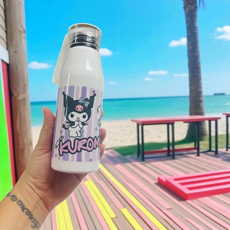 BOTELLA ASA DE SILICONA KUROMI