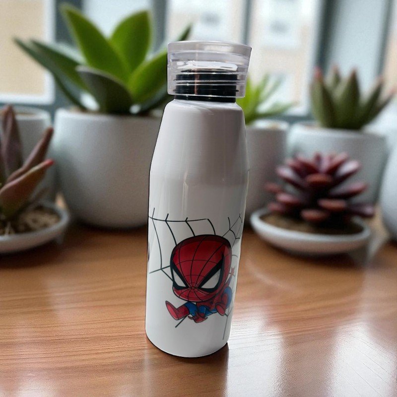 BOTELLA ASA DE SILICONA SPIDERMAN