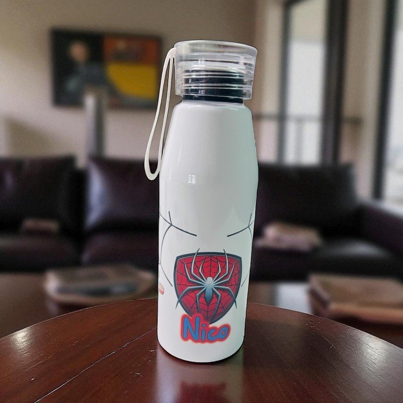 BOTELLA ASA DE SILICONA SPIDERMAN