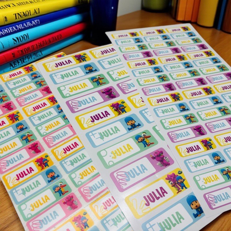 ETIQUETAS ESCOLARES LIBROS Y ROPA