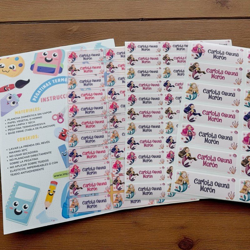 ETIQUETAS ESCOLARES LIBROS Y ROPA