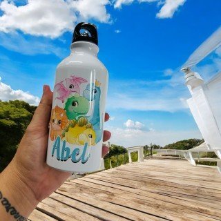 BOTELLA MOSQUETÓN DINOSAURIOS
