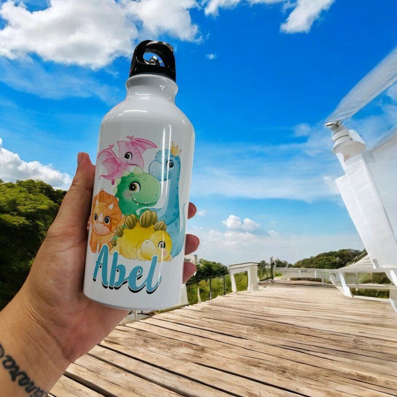 BOTELLA MOSQUETÓN DINOSAURIOS
