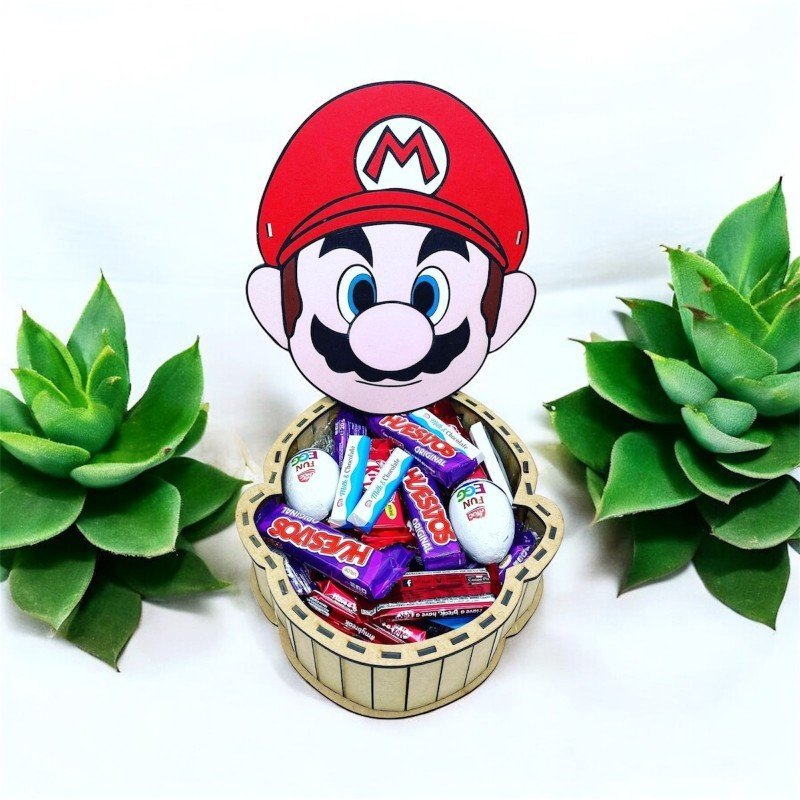 CAJA MADERA SÚPER MARIO