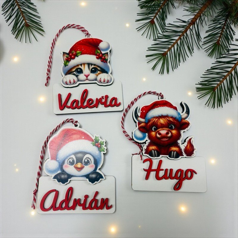 BOLAS NAVIDAD ANIMALITOS NAVIDEÑOS
