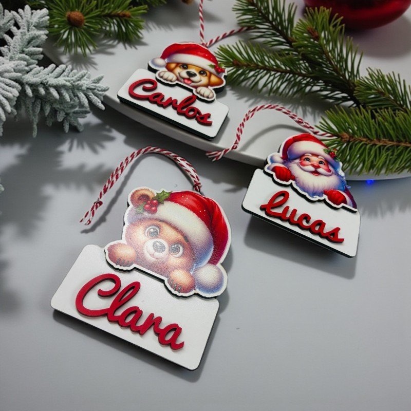 BOLAS NAVIDAD ANIMALITOS NAVIDEÑOS