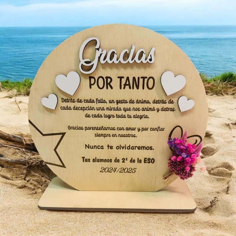 PLACA GRACIAS PROFE