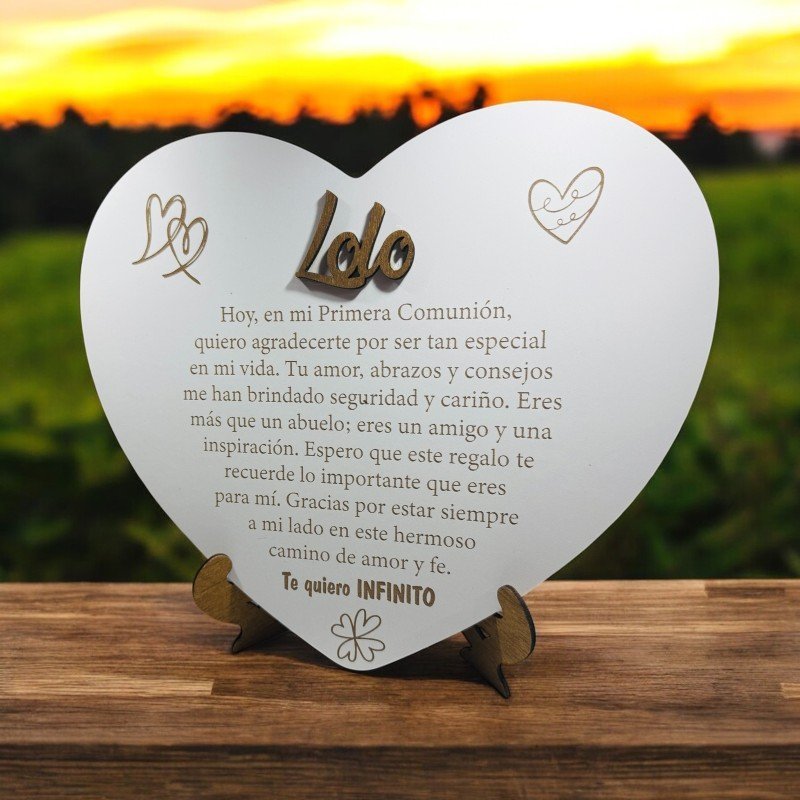 PLACA CORAZÓN CON FRASE