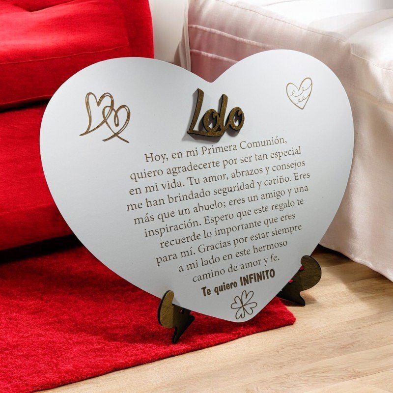 PLACA CORAZÓN CON FRASE