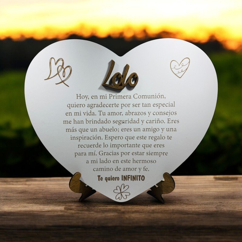 PLACA CORAZÓN CON FRASE