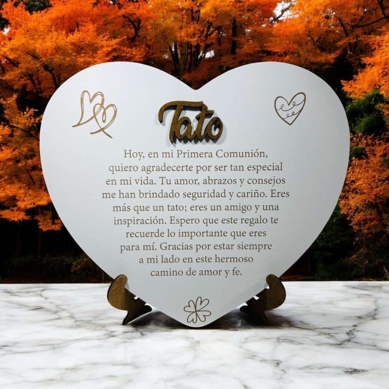 PLACA CORAZÓN CON FRASE