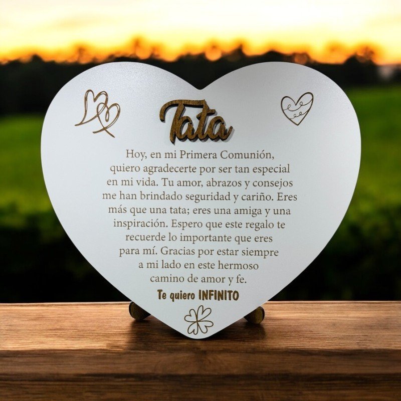 PLACA CORAZÓN CON FRASE