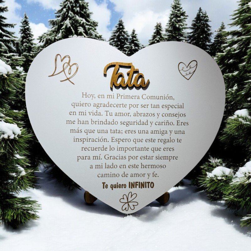 PLACA CORAZÓN CON FRASE