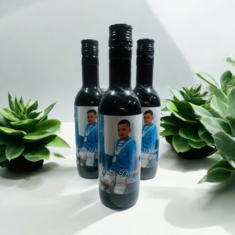 BOTELLA DE VINO TINTO PERSONALIZADA