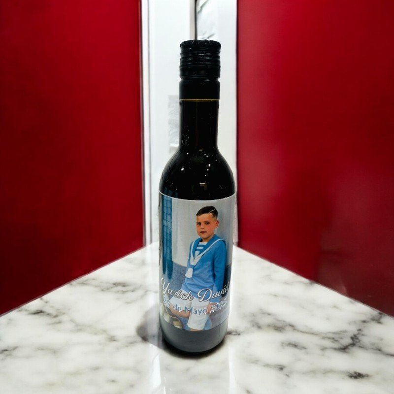 BOTELLA DE VINO TINTO PERSONALIZADA