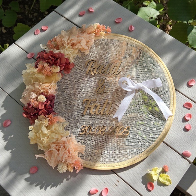 BASTIDOR PARA ALIANZAS AMOR EN FLORES