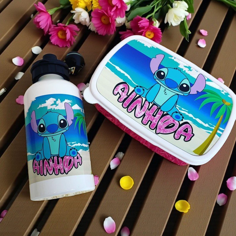 PACK FIAMBRERA + BOTELLA STITCH PALMERA