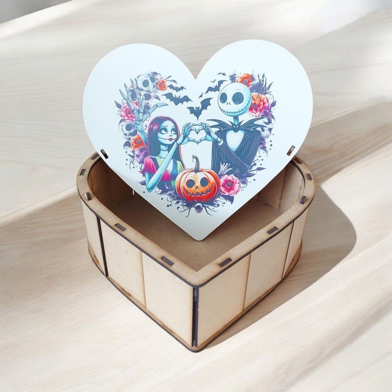 CAJA CORAZÓN PAREJA MUERTE