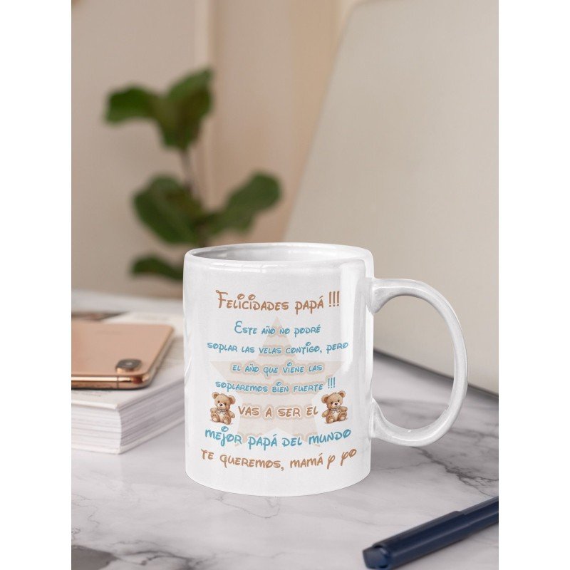 TAZA FELICIDADES PAPÁ