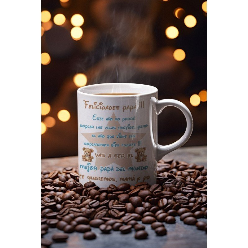 TAZA FELICIDADES PAPÁ