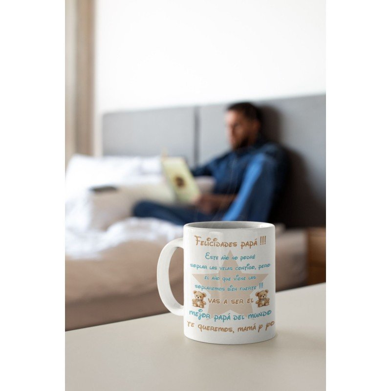 TAZA FELICIDADES PAPÁ