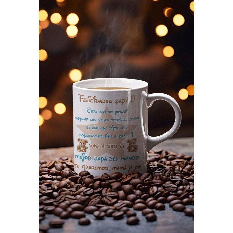 TAZA FELICIDADES PAPÁ