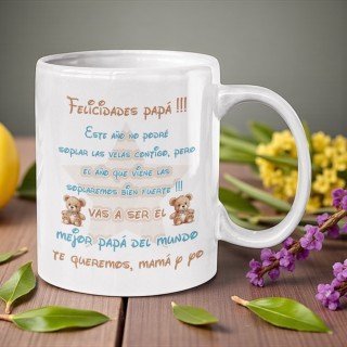 TAZA FELICIDADES PAPÁ