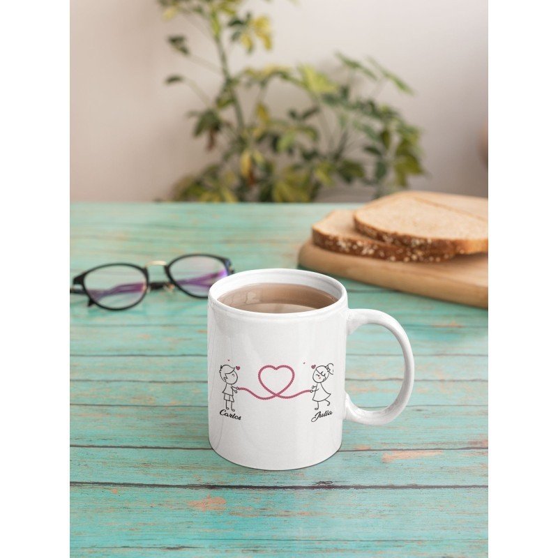 TAZA HILO CORAZÓN