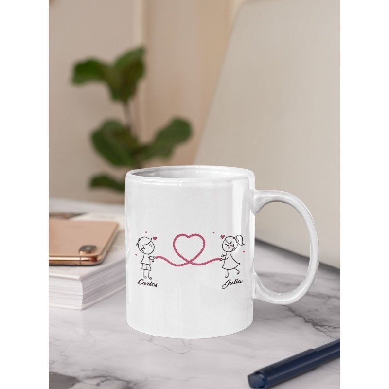 TAZA HILO CORAZÓN