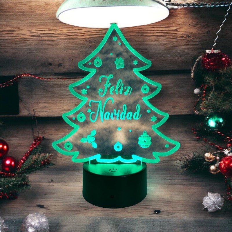 LÁMPARA ÁRBOL FELIZ NAVIDAD