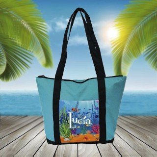 BOLSA PLAYA CON BOLSILLO FONDO DE MAR