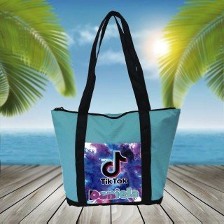 BOLSA PLAYA CON BOLSILLO TIK TOK