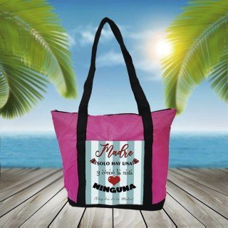 BOLSA PLAYA CON BOLSILLO MADRE SOLO HAY UNA