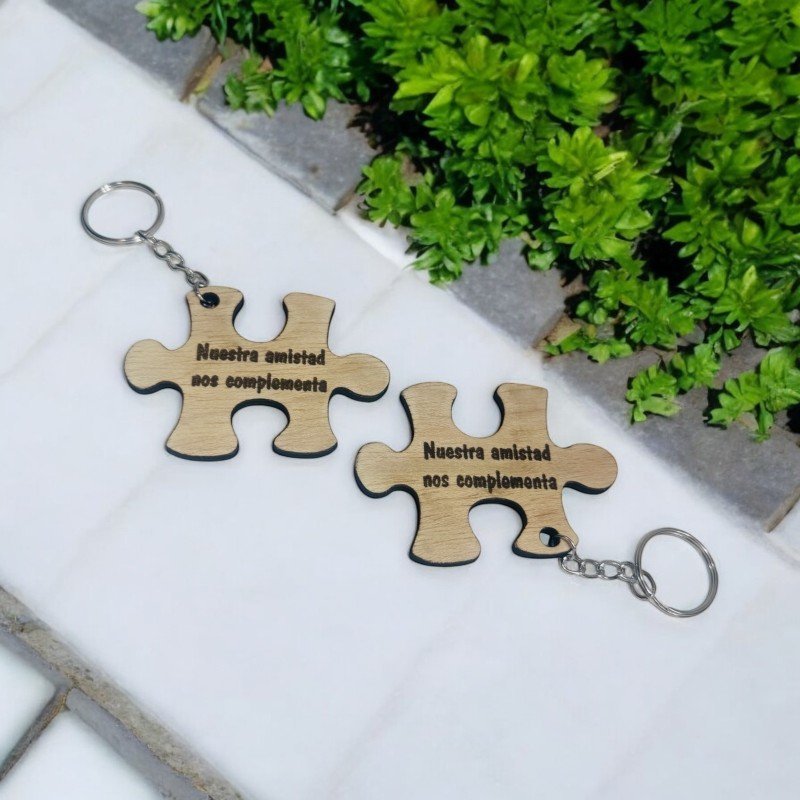 LLAVEROS PAREJA PIEZA DE PUZZLE