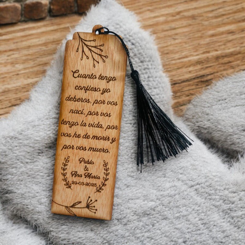 MARCAPÁGINAS DE MADERA PERSONALIZADOS